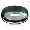 thumbnail image 2 of Black Tungsten Ring 8mm Ring Green Tungsten Ring Men & Women Unique Tungsten Wedding Band, 2 of 2