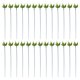thumbnail image 5 of 50 juegos de sépalos de rosas artificiales: cálices de flores artificiales, tallos y clavos para manualidades, suministros realistas para arreglos florales y ramos., 5 of 7