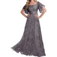 thumbnail image 3 of Encaje Vestidos De Madrina Mangas Largas - Vestidos De Noche Formales Boda, 3 of 5