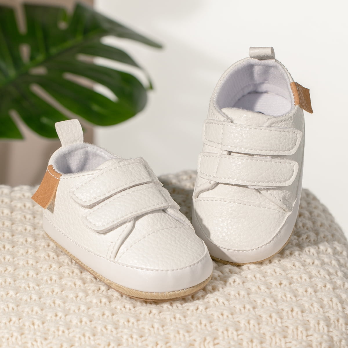 Meckior Baby Boys Girls Shoes High-Top Ankle Sneakers Toddler Soft Rubber Sole Infant Crib Shoes 0-18 Months