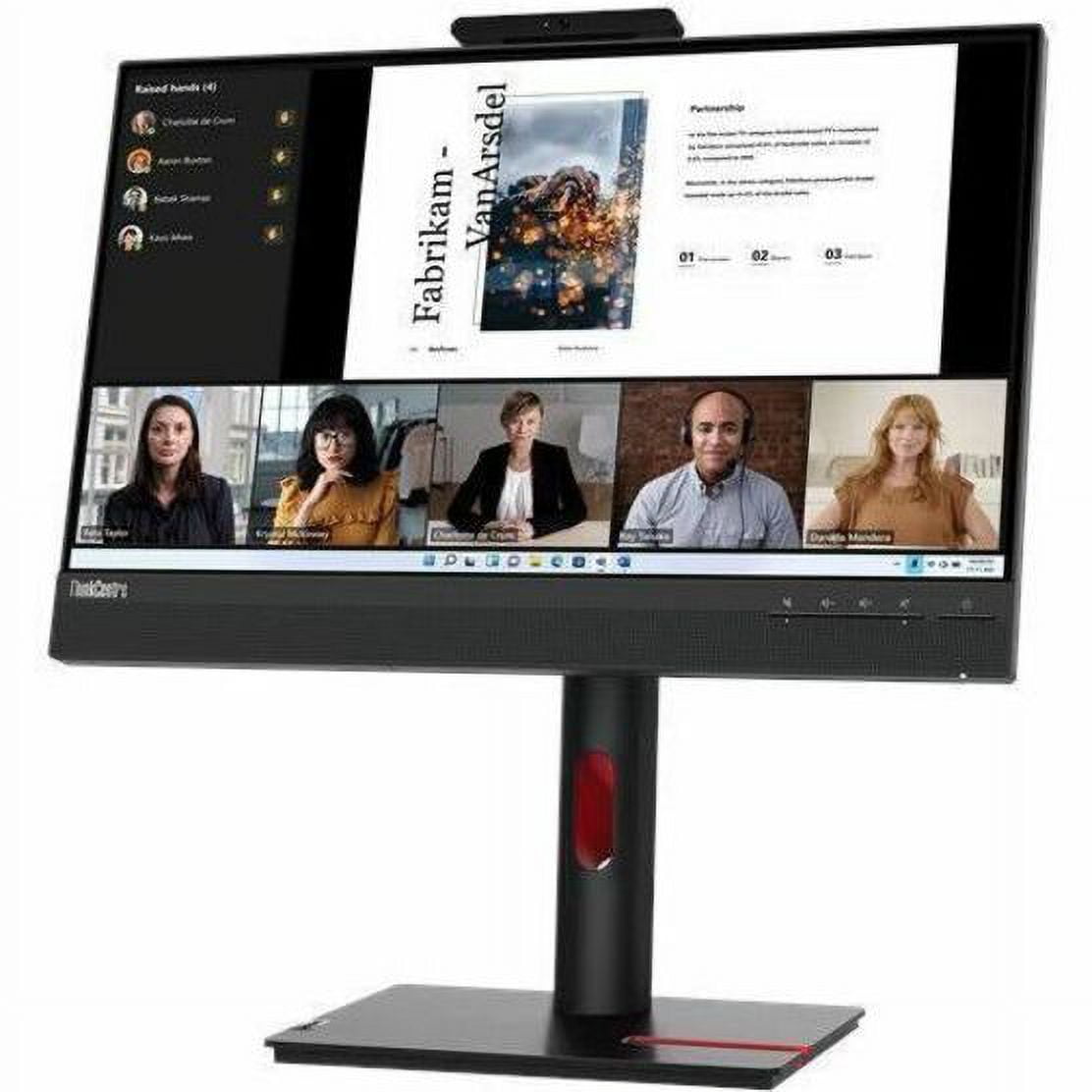 Lenovo ThinkVision TIO22Gen5 22" Class Webcam Full HD LED Monitor, 16:9, Black