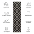 thumbnail image 6 of SAFAVIEH Courtyard Estelle Geometric Indoor/Outdoor Runner Rug, 2'3" x 8', Black/Beige, 6 of 10