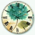 thumbnail image 1 of Designart 'Blue Cottage Flower Hydrangea I' Farmhouse wall clock, 1 of 2