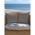 thumbnail image 5 of Outdoor Pillows Waterproof, Black Botanical Throw Pillows with Inserts Included, Farmhouse Modern Striped Leaf Indoor Outdoor Decorative Lumbar Pillow for Bed/Couch/Patio 18"x18", 2Pcs, 5 of 8