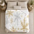 thumbnail image 5 of Festive Winter Snowflake Living Room, Festive Holiday Scene, Warm Flannel Blanket for Living Room and Family Room, Art Lovers Valentine's Day Gift, Festive Home Decor, 5 of 9
