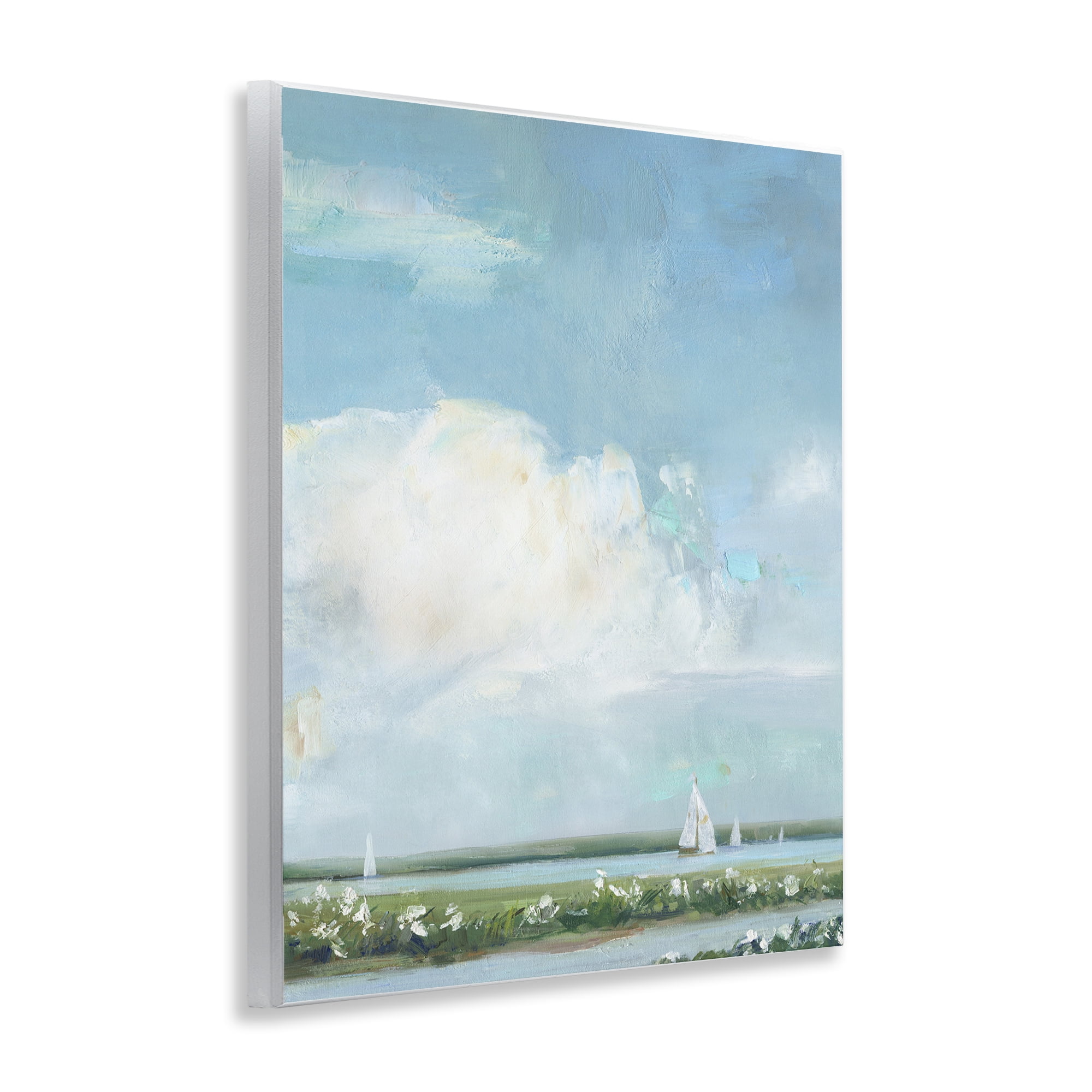 Stupell Industries Seaside Sailing Along Meadow Wall Plaque Art, design by Sally Swatland