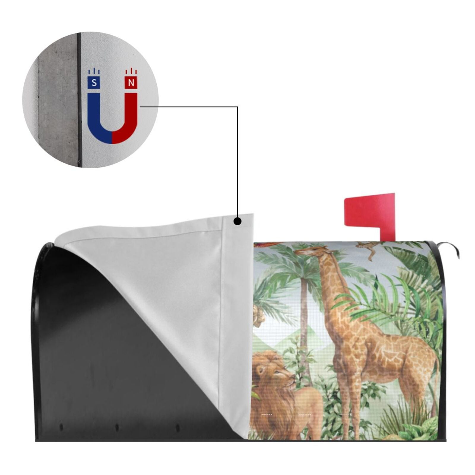 Kdxio Magnetic Mailbox Cover 21x18 in Mailbox Cover Outdoor Decoration Holiday Mailbox Covers for Home Garden Yard-21x18 in