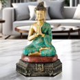 thumbnail image 1 of Accent Collection Petite Statue Buddha, 9 Pouces Polyresine Vert Or Décoration Maison, 1 of 6