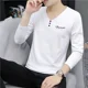 thumbnail image 3 of Sudaderas 100℅ Camiseta de algodón para hombre Tendencias de moda 2024 Jerseys para hombre Otoño coreano Manga larga Harajuku Social Normal Tops, 3 of 5