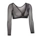 thumbnail image 1 of Más nuevo chaleco de encaje para mujeres malla transparente sin costuras Arm Shaper adelgazante Short cropped Top V-Neck Hollow Plus Size S-3XL Sincero electrónico, 1 of 5
