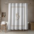 thumbnail image 4 of Creative Products Beige and White Letter B Monogrammed 71x74 Shower Curtain, 4 of 7