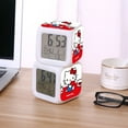 thumbnail image 3 of Hello Kitty Digital Alarm Thermometer Night Glow Cube 7 Color Clock LED Changing LCD Display Suitable for Bedroom Children, 3 of 5