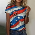 thumbnail image 2 of Save Womens Independence Day T Shirts Retro American Flag Printed T-Shirts Henley Neck Tee Short Sleeve Tops Front Button-Up T-Shirts 4Th of July Patriotic T-Shirts Lounge Dressy Blouses 2025 Clothes, 2 of 5