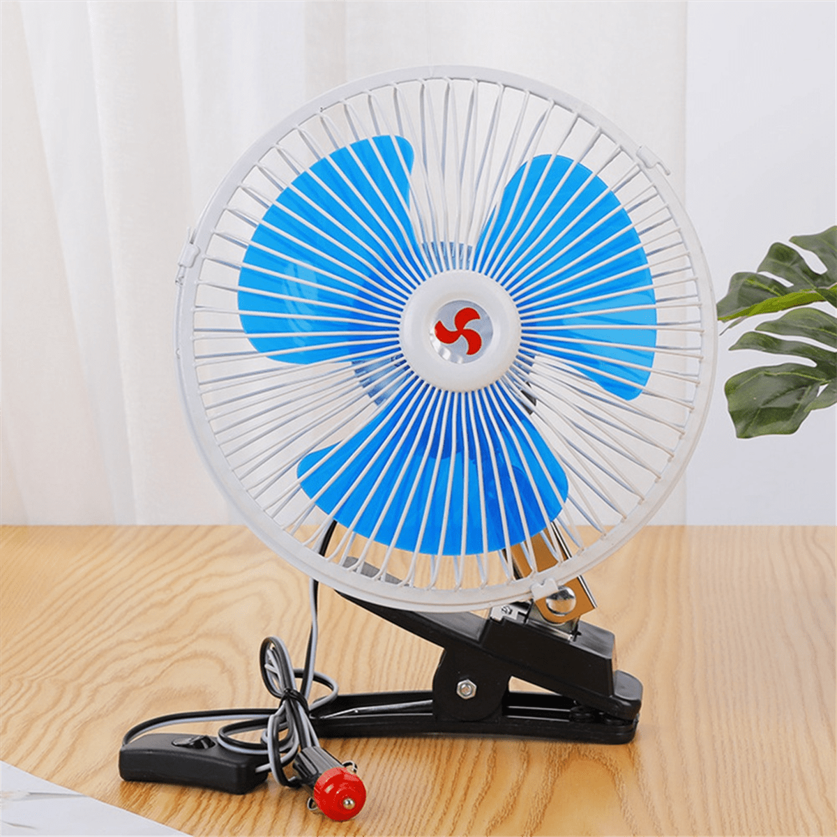 Black Accessories Low Noise Air Cooling Fan Portable Vehicle Mini Electric 12V Car Oscillating Fan Car Auto Fan