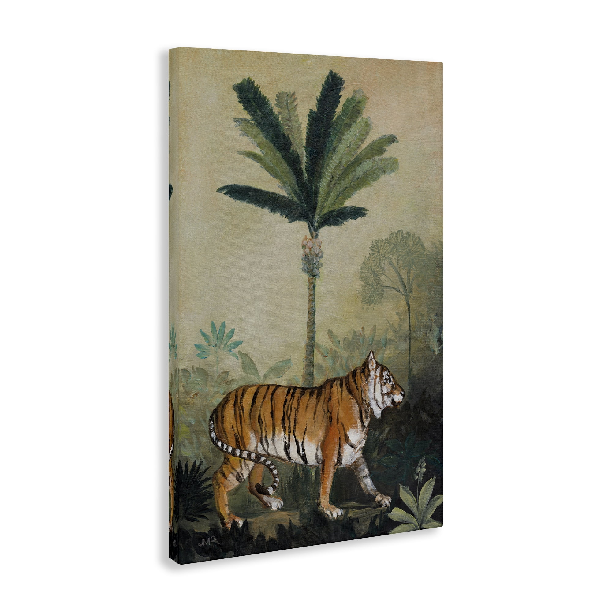 Stupell Industries King Of Jungle Tiger Landscape Painting Gallery Wrapped Canvas Art Print Wall Art, 16 x 24