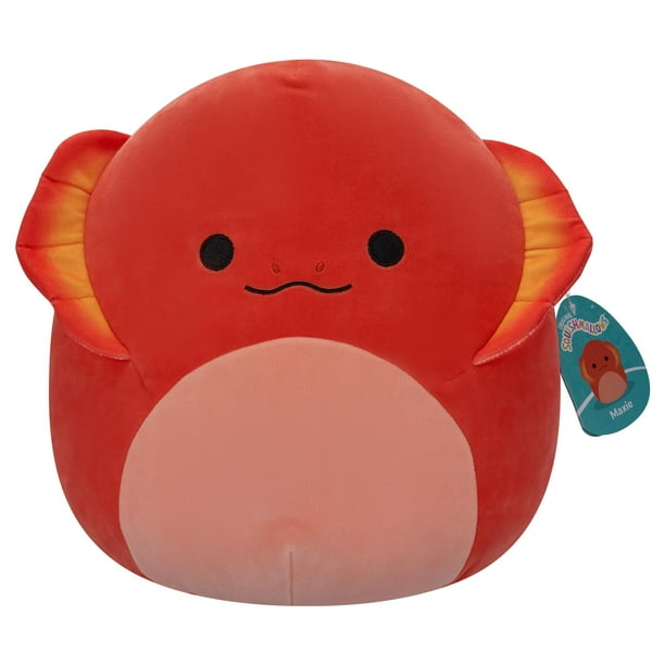 Peluche Squishmallows Original Maxie, el lagarto rojo con volantes