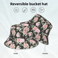 thumbnail image 3 of Vsdgher Rose Flowers Print Bucket Hat for Men&Women Bucket Hat Reversible Summer Double-Side-Wear Travel Gardening, Beach, Camping, Hiking, Fishing Cap, 3 of 5