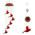thumbnail image 1 of PVCS 29in Solar LED Lights Wind Chime Light Spinners Spiral Red Bird String Hanging Outdoor Garden, 1 of 9