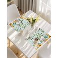 thumbnail image 5 of Easter Gnomes Placemats Set of 6, Spring Watercolor Eggs Flower Wood Grain Teal Placemats for Dining Table, Place Mats for Kitchen Tabletop, Waterproof Wipeable Dining Table Mats Set, 5 of 9