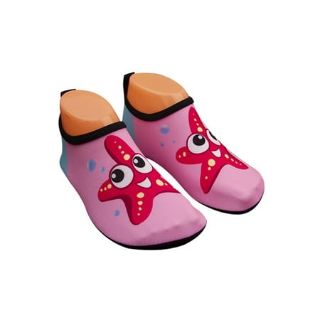 

Rotosw Children Beach Shoe Slip On Water Shoes Barefoot Aqua Socks Anti-Slip Quick Dry Flats Exercise Casual Starfish 4C-4.5C