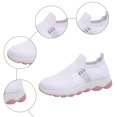 thumbnail image 4 of Rokment Orthopedic Slip on Walking Shoes for Women Lightweight Comfortable Arch Support Platform Wedge Low Heel Athletic Running Tennis Nursing Sneakers White Size 6.5, 4 of 6