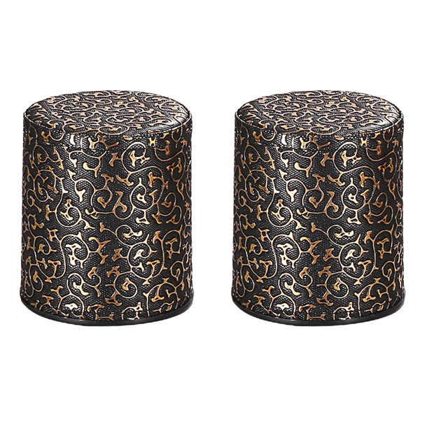 Dice Box 2pcs Leather Dice Cup Cylindrical Dice Box Anti-Cheating Dice Box Ktv Funny Game Tool (Black Clouds)