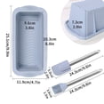 thumbnail image 4 of Molde para tostadas Rectangular Cepillo para hornear pan de silicona Raspador de cocina antiadherente, Gris 3pcs / set kenally HA005323-03, 4 of 7