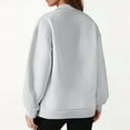 thumbnail image 3 of Pullover Sweatshirts for Women, Yigetop Womens Oversized Solid Color Sweatshirts Pullover Women's Loose Casual Sweatshirts Oversized Sweatshirt for Women Grey 3XL, 3 of 5