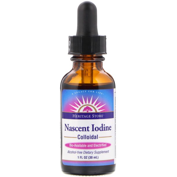 Heritage Store Colloidal Nascent Iodine Supplement Drops Thyroid