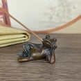 thumbnail image 1 of Antique-style lotus leaf frog backflow incense holder, a small ornament for home decoration, tea pet, tea ceremony decoration, frog incense holder., 1 of 4