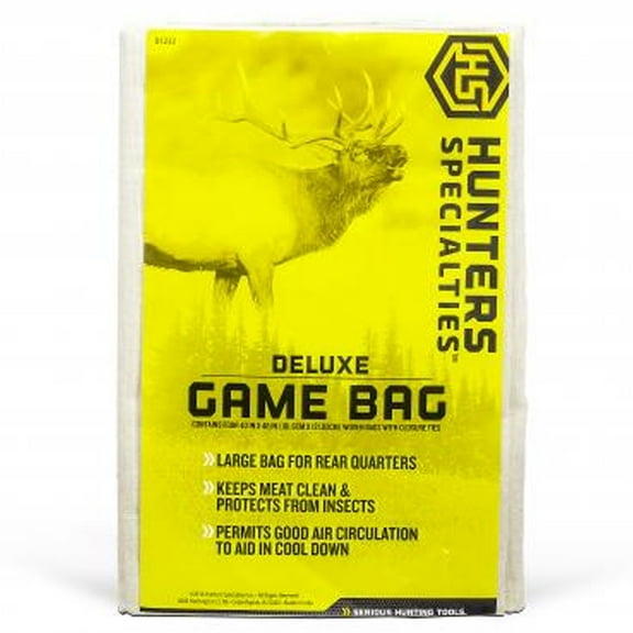 Hunters Specialties Game Bag | Deluxe Size Reusable Washable Heavy-Duty Canvas Field Dressing Game Bags, 40" X 48"