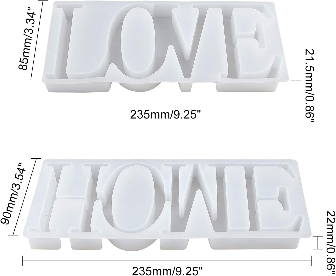 279PCS Love Home Resin Silicone Mold Resin Word Mould Epoxy Resin Moulds Jewelry Making Tool DIY
