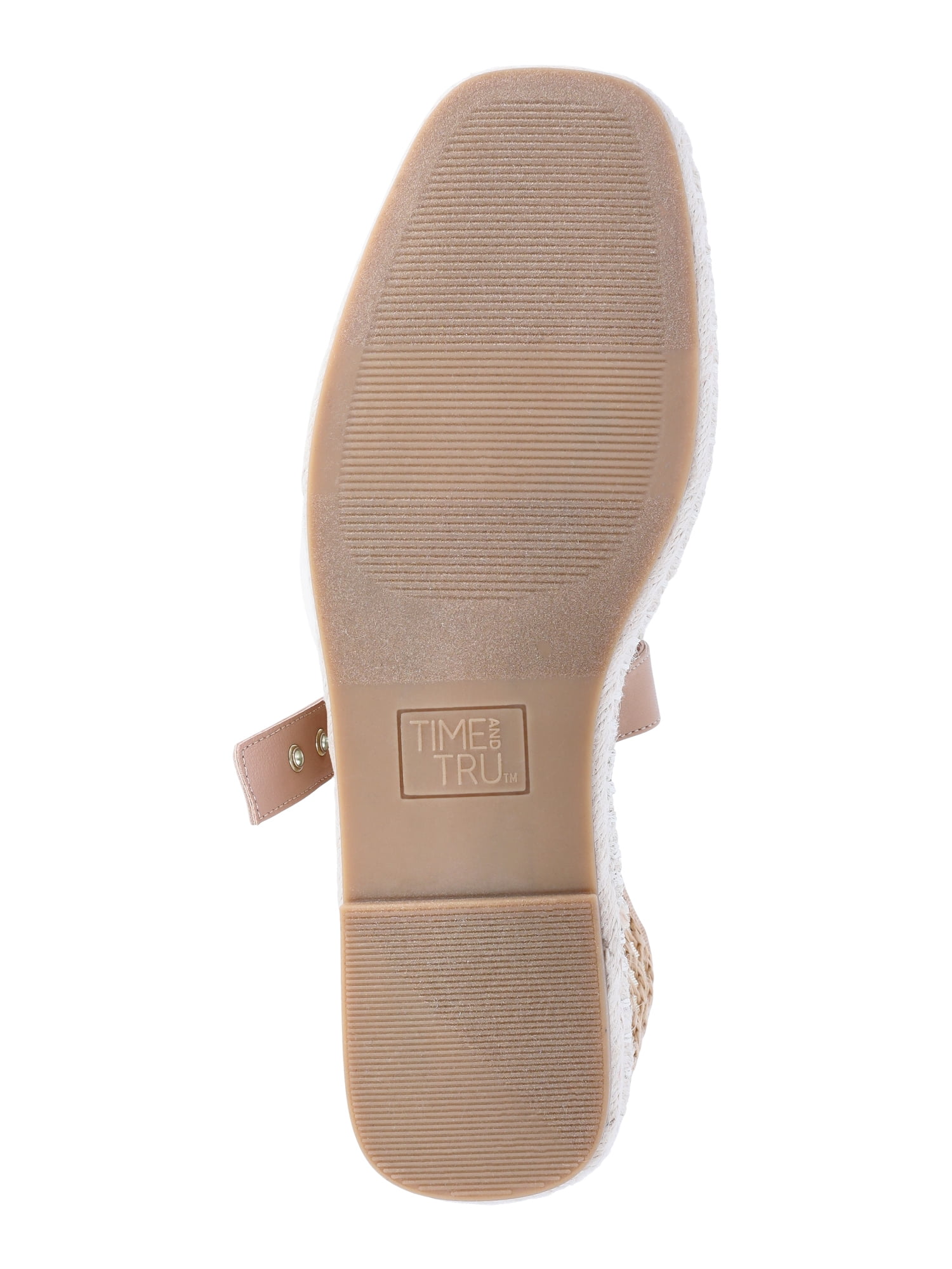Time and Tru Women's Espadrille Mary Jane Flats