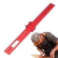 thumbnail image 3 of Woodworking Ruler, Pocket Metal Slide Stop Marking Ruler, Measuring Tools and Scribing Rulers, Square Ruler for Marking and Measuring, 3 of 9