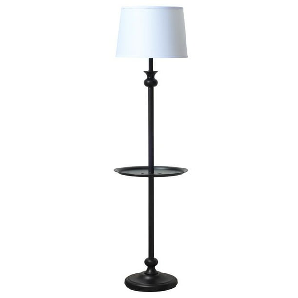 Mainstays Metal Table Floor Lamp, Floor Lamp Table Combination
