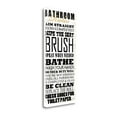 thumbnail image 1 of Tangletown Fine Art Bathroom Rules - White By Jim Baldwin,  Gallery Wrap Canvas 29 x 13, 1 of 3