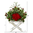 thumbnail image 2 of Nearly Natural 28in. Begonia and Holly Leaf Artificial Arrangement in Drawer Planter, 2 of 2