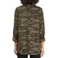 thumbnail image 2 of Social Standard By Sanctuary Women's Long Sleeve Tencel Boyfriend Shirt (Mother Nature Camo, XS), 2 of 3