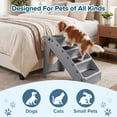 thumbnail image 5 of Dog Stairs - Foldable Pet Stairs with 4-Step Design - Non-Slip Pet Steps for Puppies, Kittens, and Small Pets by PETMAKER (Gray), 5 of 10
