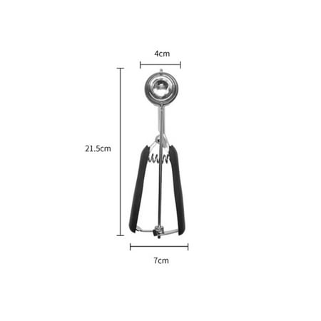 

Homeex Stainless Steel Thickened Ice Cream Spoon Cookie Scoop Black 4cm