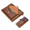 thumbnail image 2 of ELEHOLD Leather Bag Case for iPad Pro 12.9" 2022/2021/2020/2018 with Card Slots Zipper Storage Pencil Holder Kickstand Function Crossbody Shoulder Strap Handstrap Phone Bag Business Bag Case,Brown, 2 of 9