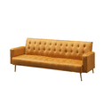 thumbnail image 5 of Tcbosik Velvet Upholstered Convertible Futon Sofa Bed with Adjustable Back for Living Room, Bedroom, Ginger, 5 of 9
