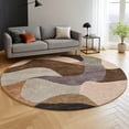 thumbnail image 6 of Addison Rugs Mayfield Premium Machine Washable Transitional Abstract Chocolate Round Rug, 8' x 8', 6 of 6