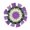 Purple, variant on Hand‑Crocheted Floral Coaster 5.91 Inch Wool Flower Drink Mat Decorative Tabletop Pad for Home Living Room Kitchen