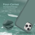 thumbnail image 4 of Compatible with iPhone 11 Pro Max Case, Drop Protection Liquid Silicone Gel Rubber Full Body Bumper Cover with Soft Microfiber Shockproof Phone Case for iPhone 11 Pro Max 6.5", Pine Green, 4 of 15