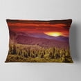 thumbnail image 2 of Designart Colorful Sunrise Over Mountains - Landscape Photography Throw Pillow - 12x20, 2 of 5