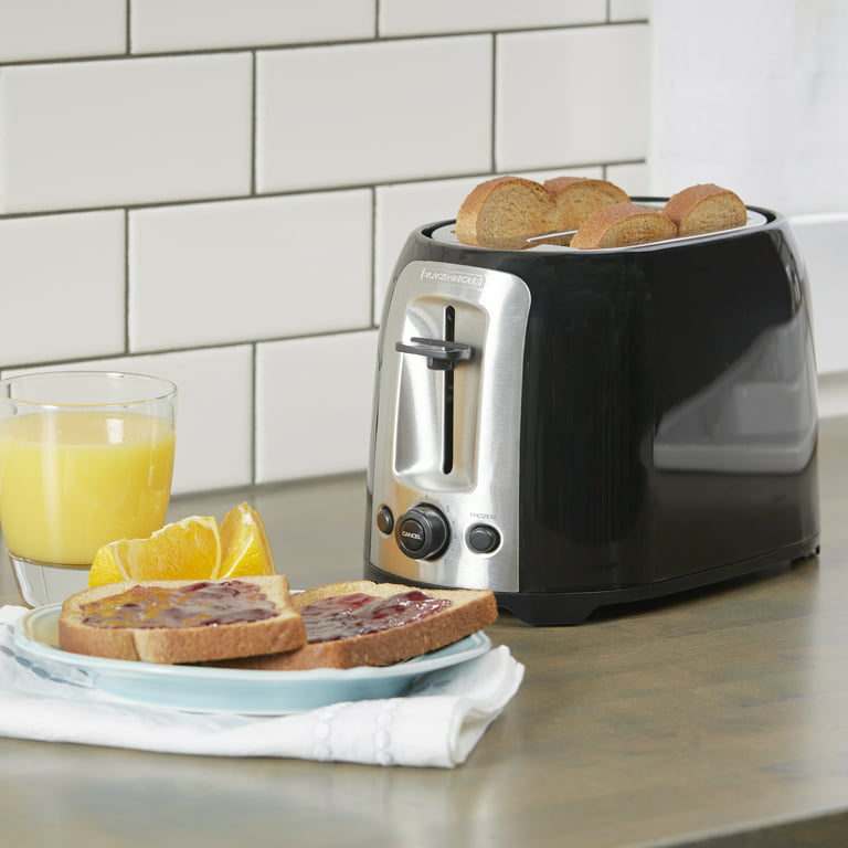 REVIEW BLACK+DECKER 4-Slice Toaster with Extra-Wide Slots TR1478BD Walmart  $24 