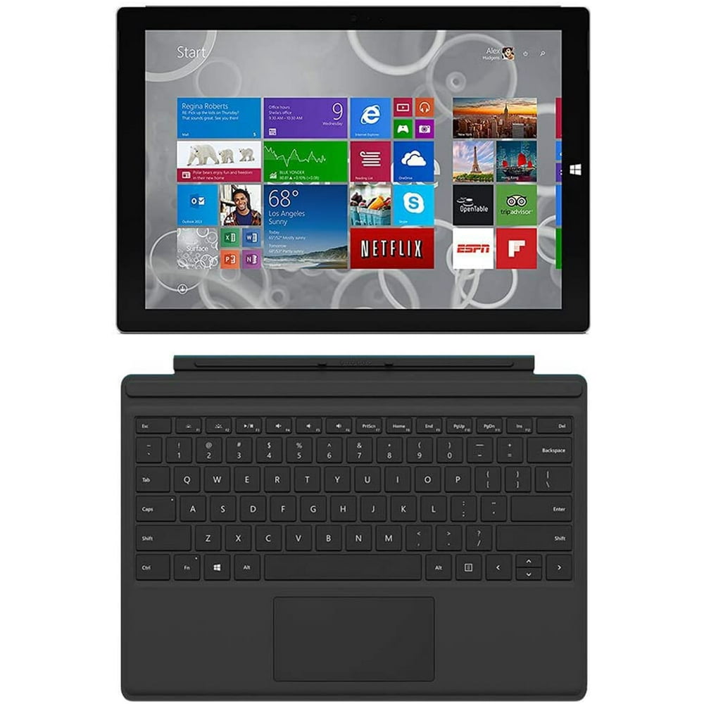 Microsoft Surface Pro 3 (128 GB, Intel Core i5) With Type Cover ...
