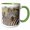 Green/White, variant on 3drose, Africa, Tanzania. a Zebra Rests Its Head on Back of Its Companion., 15oz Mug