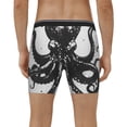 thumbnail image 4 of Cauagu Abstract Ink Octopus Print Men's Boxer Briefs, Funny & Cute Underwear Elastic Waistband Briefs Ideal Gift for Men,1-Pack, 4 of 7